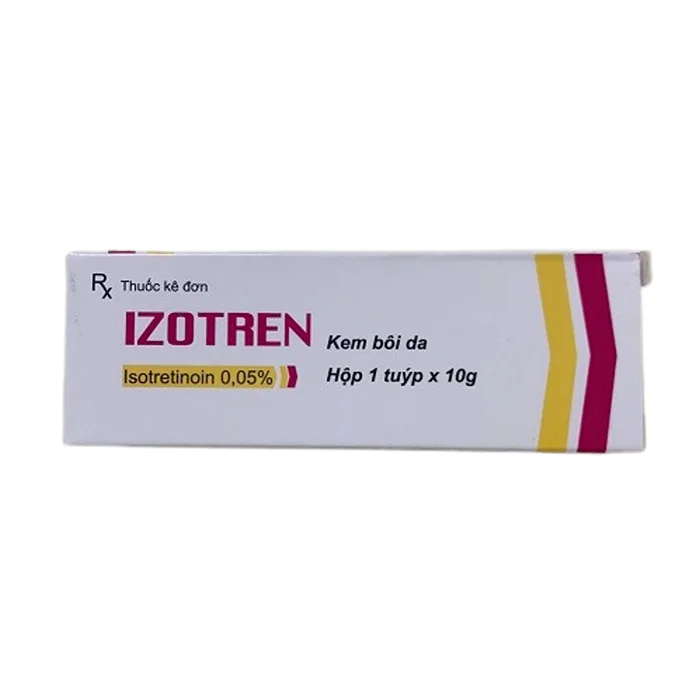 Izotren 0,05% (tuýp 10g) - Điều trị mun trứng cá hiệu quả