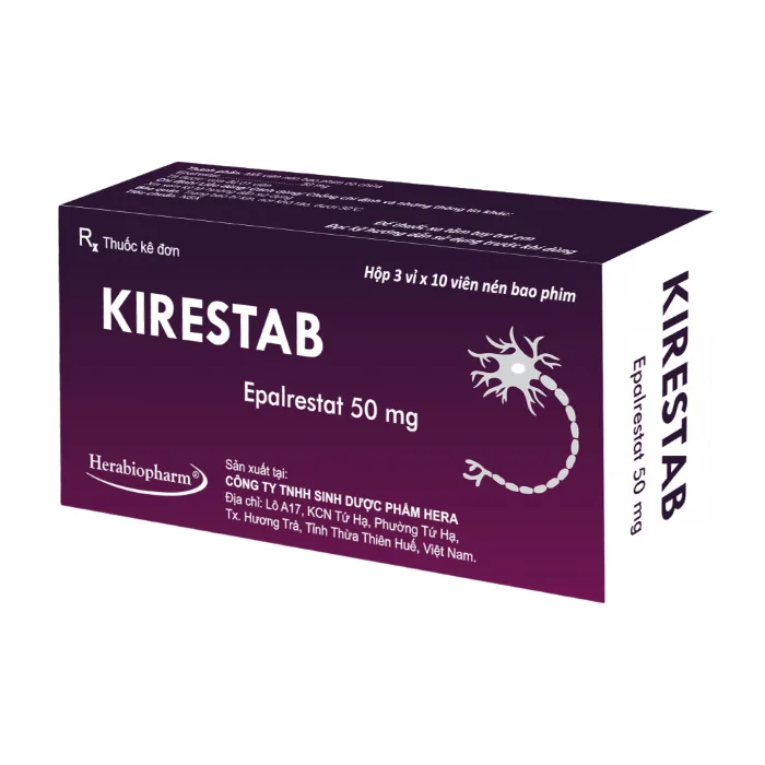 Kirestab 50mg (Epalrestat) - Điều trị các biến chứng thần kinh ngoại biên do đái tháo đường