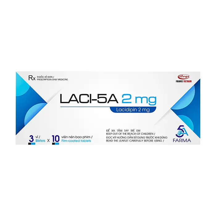 Laci 5A 2mg (3 vỉ x 10 viên) - Điều trị tăng huyết áp