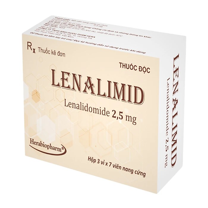 Lenalimid 2.5mg (3 vỉ x 7 viên) - Điều trị đa u tủy