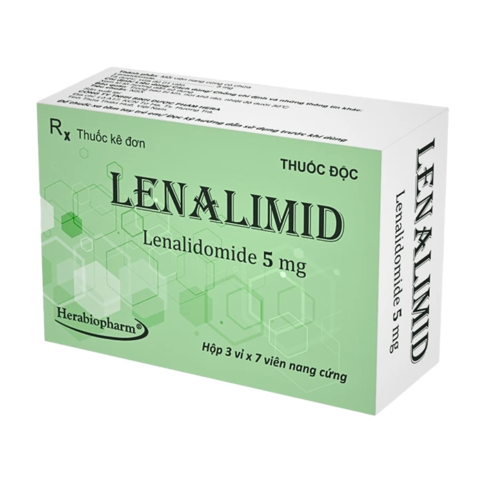 Lenalimid 5mg (3 vỉ x 7 viên) - Điều trị đa u tủy