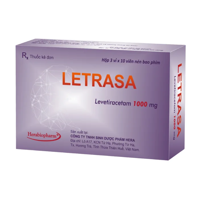 Letrasa 1000mg (Hộp 03 vỉ x 10 viên) - Điều trị các cơn co giật khởi phát cục bộ