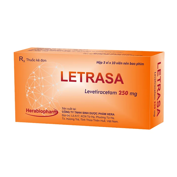 Letrasa 250mg (Hộp 03 vỉ x 10 viên) - Điều trị các cơn co giật khởi phát cục bộ