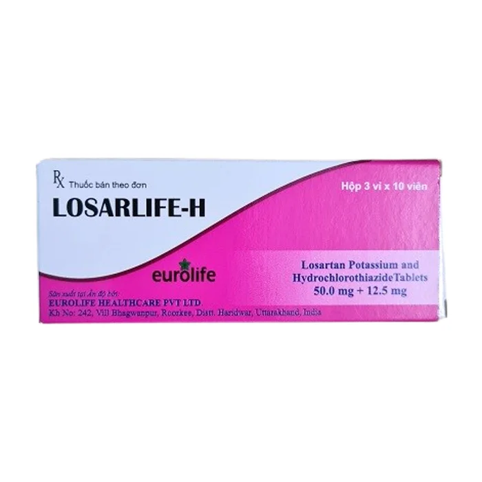 Losarlife-H 50mg/12.5mg (3 vỉ x 10 viên) - Điều trị cao huyết áp