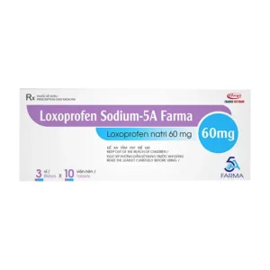 Loxoprofen Sodium – 5A 60mg (3 vỉ x 10 viên) - Điều trị giảm đau, kháng viêm