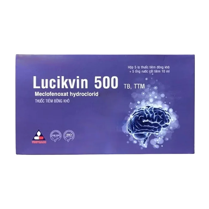 Lucikvin 500 (Hộp 1 lọ + 1 ống/ 10ml) - Điều trị xơ vữa động mạch