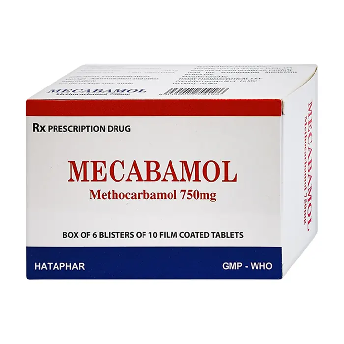 Mecabamol 750mg (6 vỉ x 10 viên) - Điều trị các bệnh lý cơ xương cấp tính