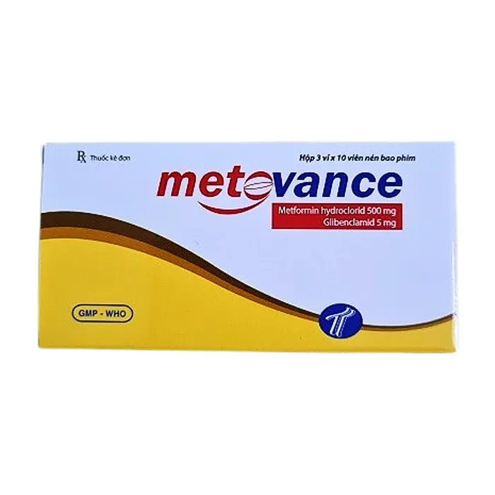 Metovance (3 vỉ x 10 viên) - Điều trị bệnh đái tháo đường