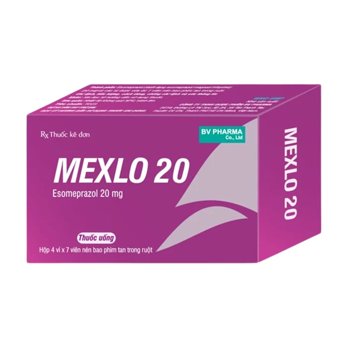 Mexlo 20 (4 vỉ x 7 viên) - Điều trị trào ngược dạ dày – thực quản