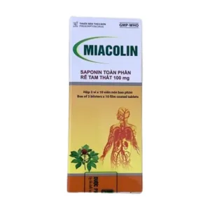Miacolinn (3 vỉ x 10 viên) - Điều trị đột quỵ, liệt nửa người, nhồi máu não do xơ vữa động mạch và huyết khối