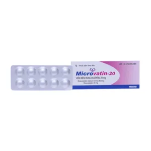 Microvatin-20 (3 vỉ x 10 viên) - Điều trị rối loạn lipid máu