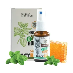 Keo ong xanh Tracybee Propolis Mint & Honey vị bạc hà (30ml) - Giúp giảm đau, viêm họng, ho do nhiễm khuẩn