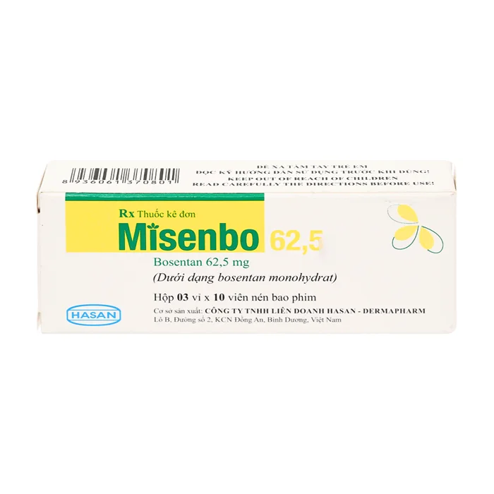Misenbo 62,5 (3 vỉ x 10 viên) - Điều trị tăng huyết áp động mạch phổi