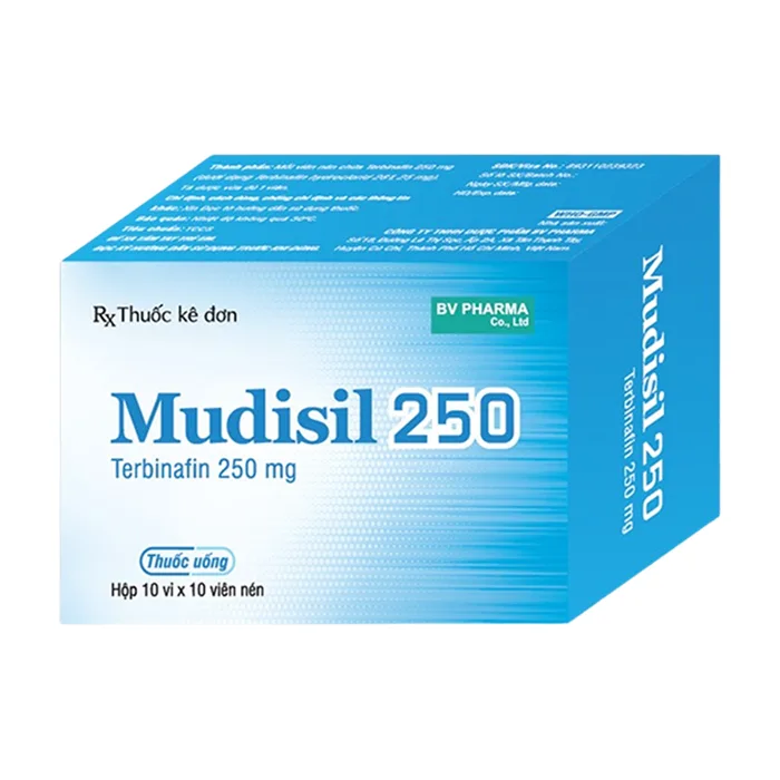MudisiL 250 Terbinafine 250mg ( hộp 10 vỉ x 10 viên) - Thuốc Kháng nấm
