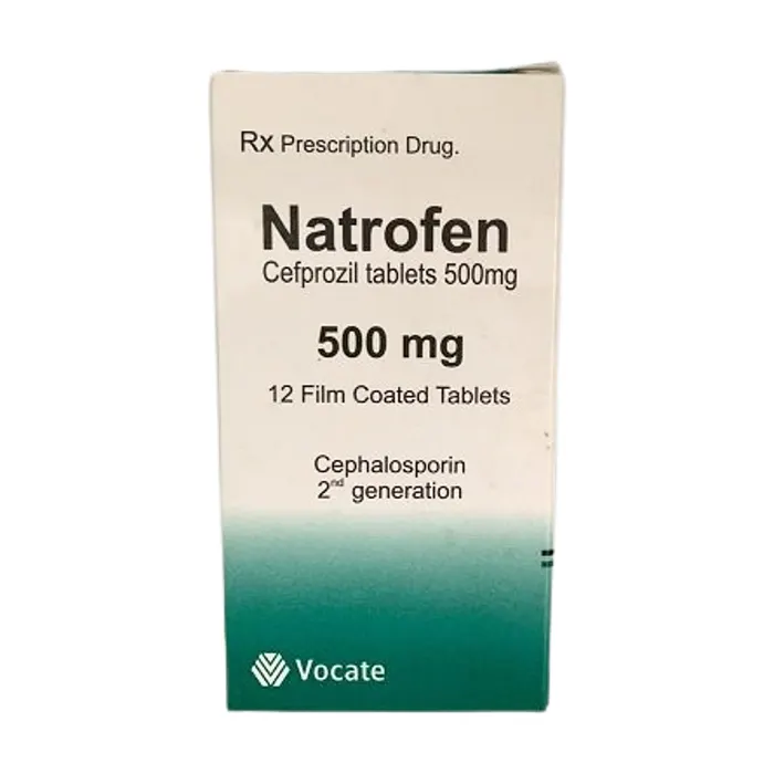 Natrofen Cefprozil 500mg (3 vỉ x 4 viên) - Điều trị nhiễm khuẩn đường hô hấp, nhiễm khuẩn da