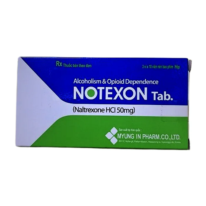Notexon Tab. (3 vỉ x 10 viên) - Đều trị chứng nghiện rượu, chống tái nghiện ma túy