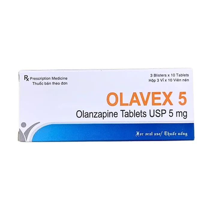 Olavex 5 (3 vỉ x 10 viên) - Điều trị tâm thần phân liệt, bệnh lưỡng cực