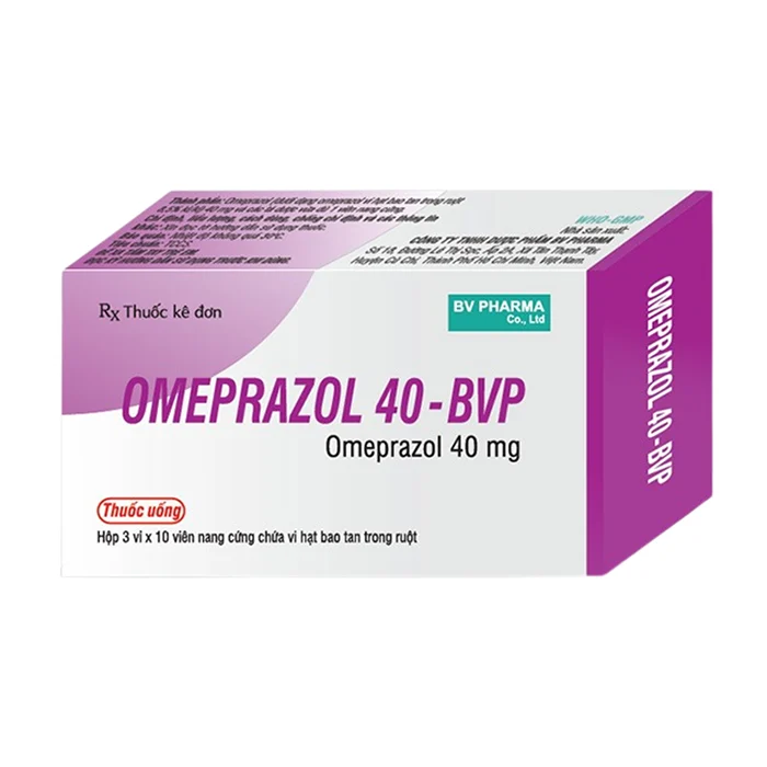 Omeprazol 40-BVP (3 vỉ x 10 viên) - Điều trị loét tá tràng