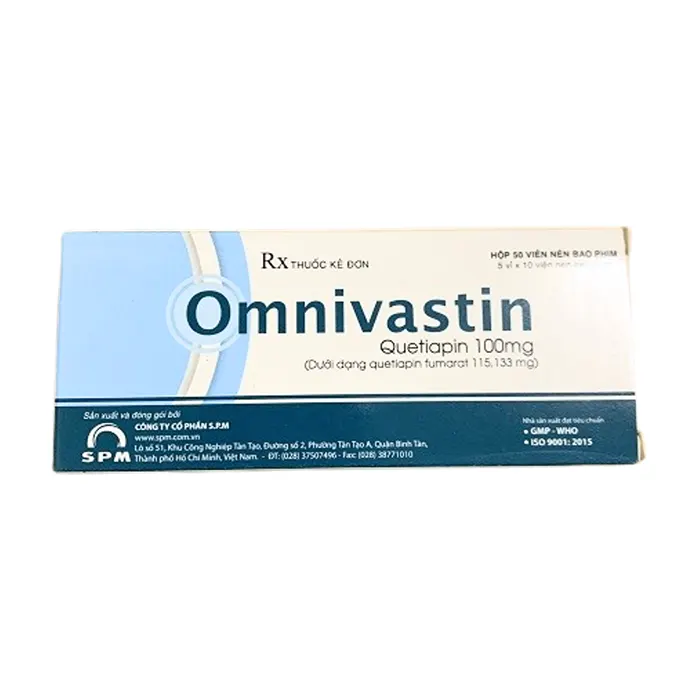 Omnivastin SPM 100mg (5 vỉ x 10 viên) - Điều trị tâm thần phân liệt