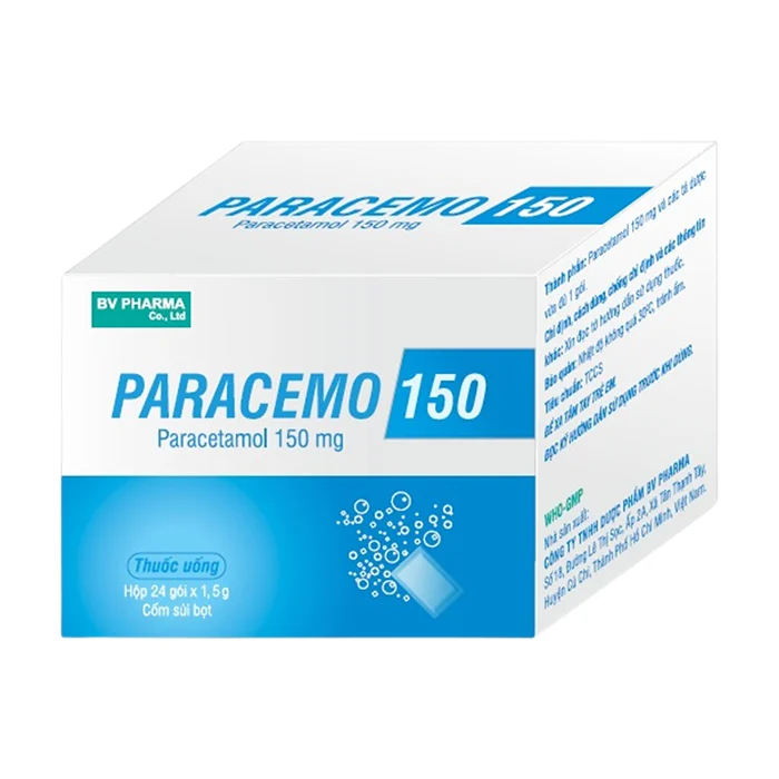 Paracemo 150 (24 gói x 1,5g) - Điều trị hạ sốt, giảm đau