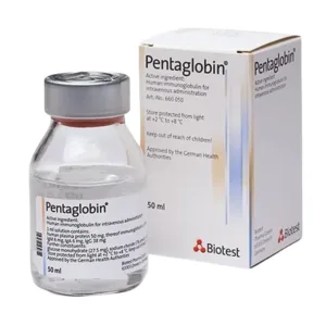 Pentaglobin (50ml) - Điều trị bổ trợ trong nhiễm khuẩn nặng, bổ sung glubin miễn dịch cho cơ thể