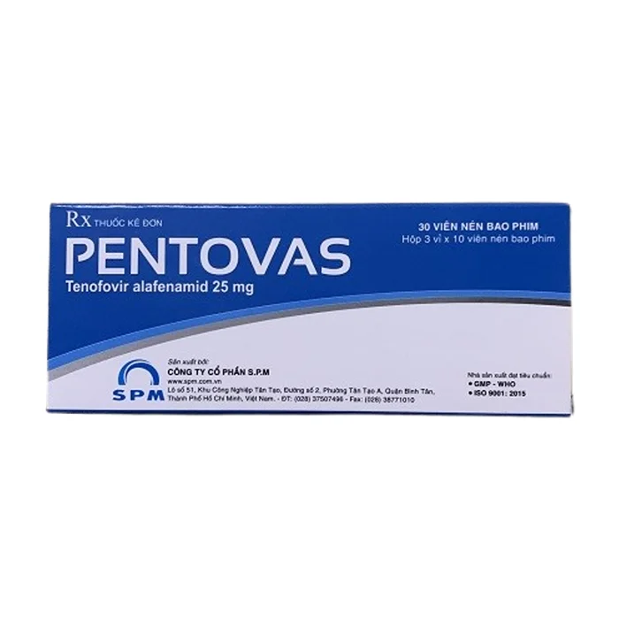 Pentovas S.P.M (3 vỉ x 10 viên) - Điều trị viêm gan siêu vi B mãn tính