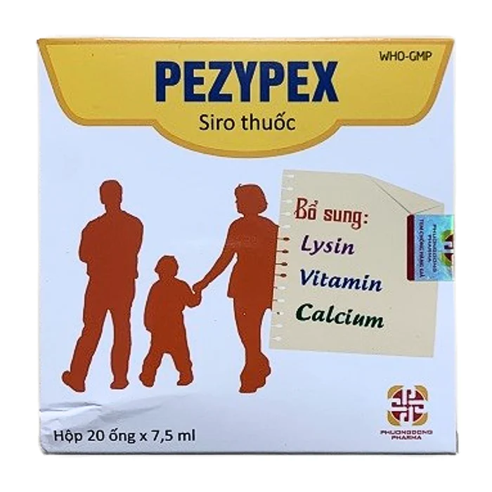 Pezypex (20 ống x 7,5ml) - Hỗ trợ bổ sung canxi và vitamin cho cơ thể