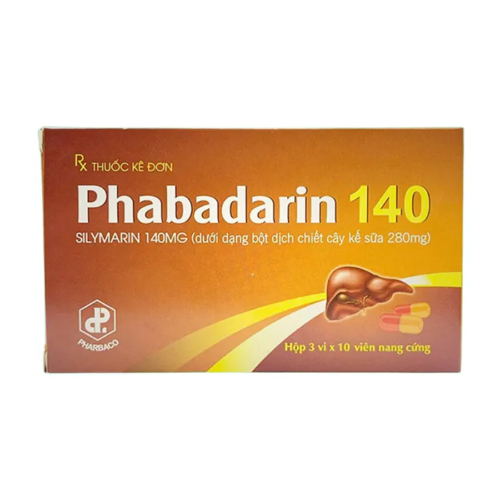 Phabadarin 140 Pharbaco (3 vỉ x 10 viên) - Hỗ trợ bảo vệ tế bào gan