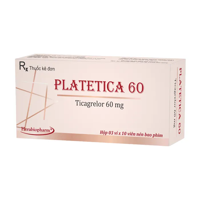 Platetica 60mg (3 vỉ x 10 viên) - Phòng ngừa các biến chứng huyết khối do xơ vữa động mạch