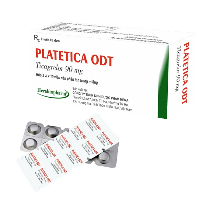 Platetica 90mg (10 vỉ x 10 viên) - Dự phòng biến cố huyết khối do xơ vữa