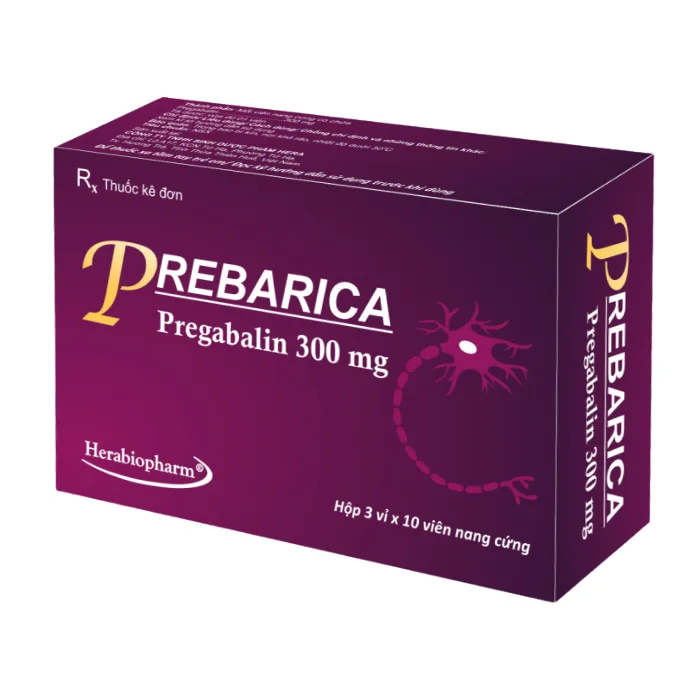 Prebarica 300mg (Hộp 3 vỉ x 10 viên) - Điều trị chứng đau thần kinh ngoại biên và trung ương ở người lớn