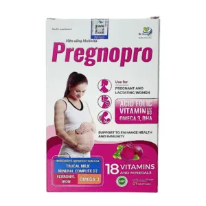Multivita Pregnopro (2 vỉ x 15 viên) - Hỗ trợ tăng cường sức khoẻ, nâng cao sức đề kháng cho phụ nữ có thai, cho con bú
