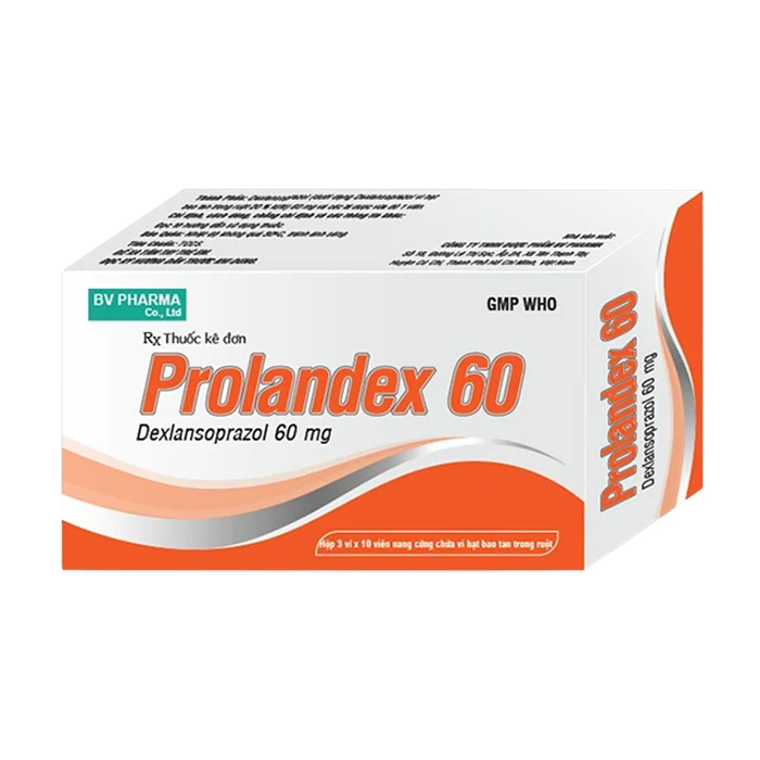 Prolandex 60mg Dexlansoprazol - Điều trị trào ngược dạ dày – thực quản, viêm thực quản ăn mòn