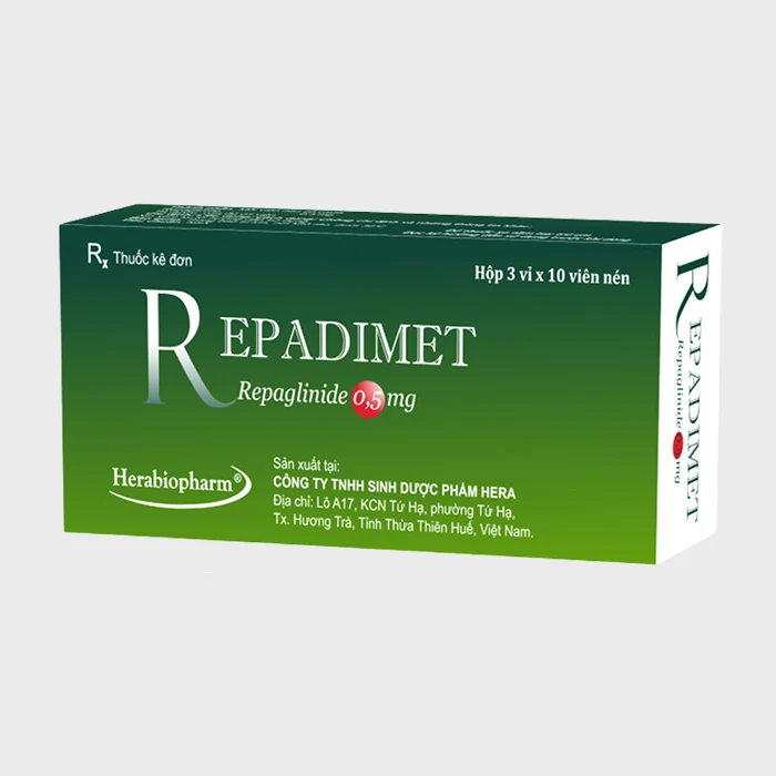 Repadimet 0.5mg - Điều trị đái tháo đường týp 2