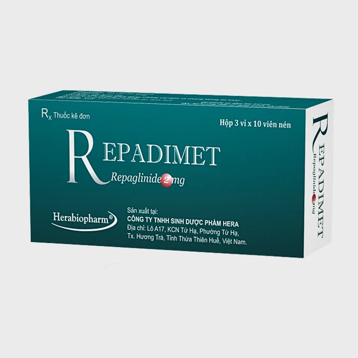 Repadimet 2mg - Điều trị đái tháo đường týp 2