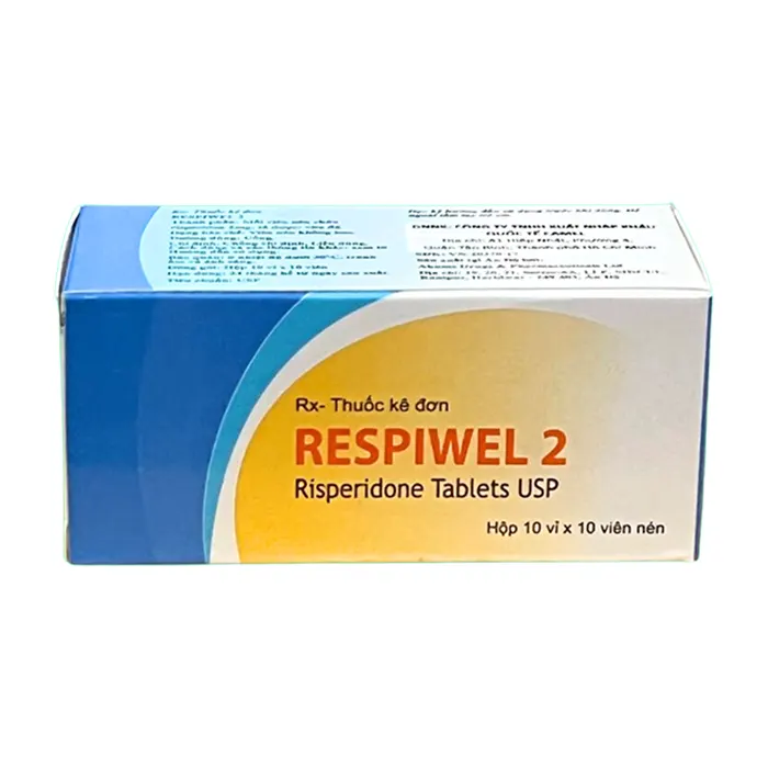 Respiwel-2 (10 vỉ x 10 viên) - Điều trị tâm thần phân liệt