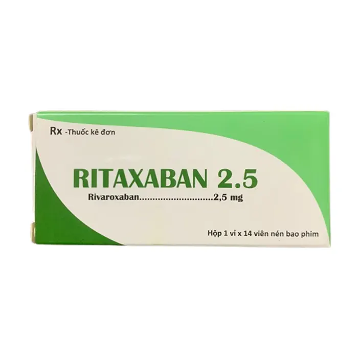 Ritaxaban 2.5mg (Hộp 1 vỉ x 14 viên) - Ngăn ngừa tình trạng tắc nghẽn huyết khối tĩnh mạch