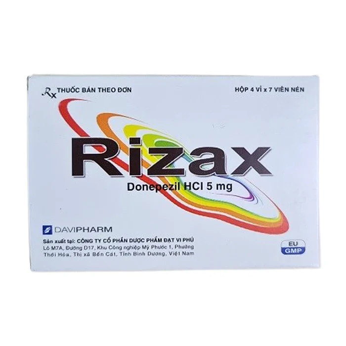 Rizax 5mg (4 vỉ x 7 viên) - Điều trị triệu chứng sa sút trí tuệ