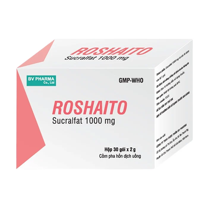 Roshaito 1000mg (Hộp 30 gói x 2,0g) - Điều trị loét dạ dày và tá tràng