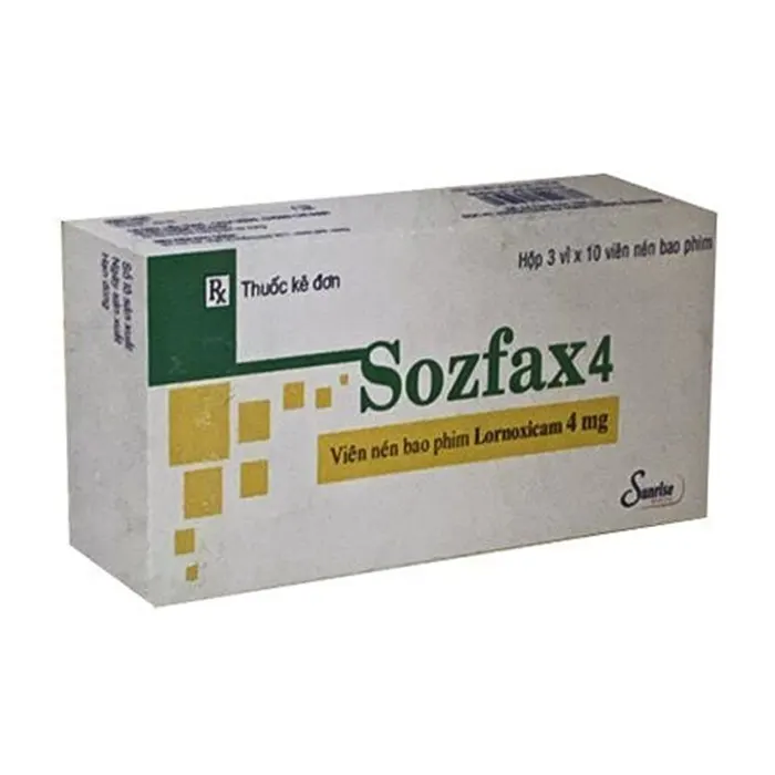 Sozfax 4 (Hộp 3 vỉ x 10 viên) - Điều trị đau và viêm trong viêm xương khớp, viêm khớp dạng thấp