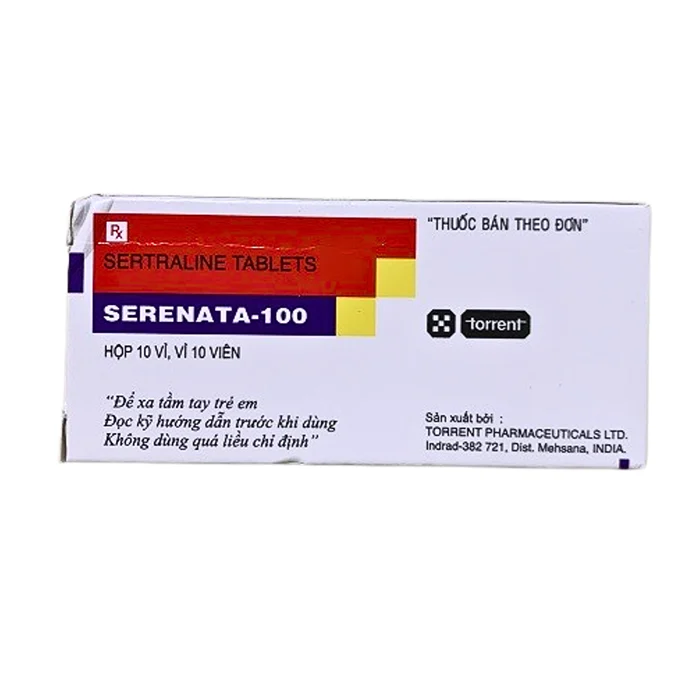 Serenata 100 (10 vỉ x 10 viên) - Điều trị trầm cảm, rối loạn xung lực ám ảnh cưỡng chế