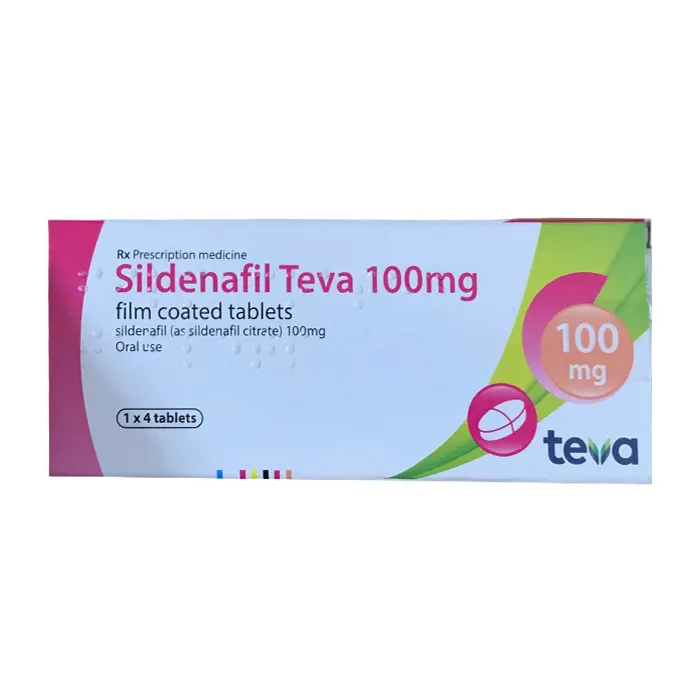 Sildenafil 100mg Teva (1 vỉ x 4 viên) - Điều trị các tình trạng rối loạn cương dương