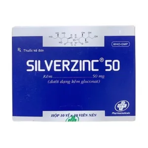 SilverZinc 50 (10 vỉ x 10 viên) - Phòng ngừa và trị thiếu kẽm