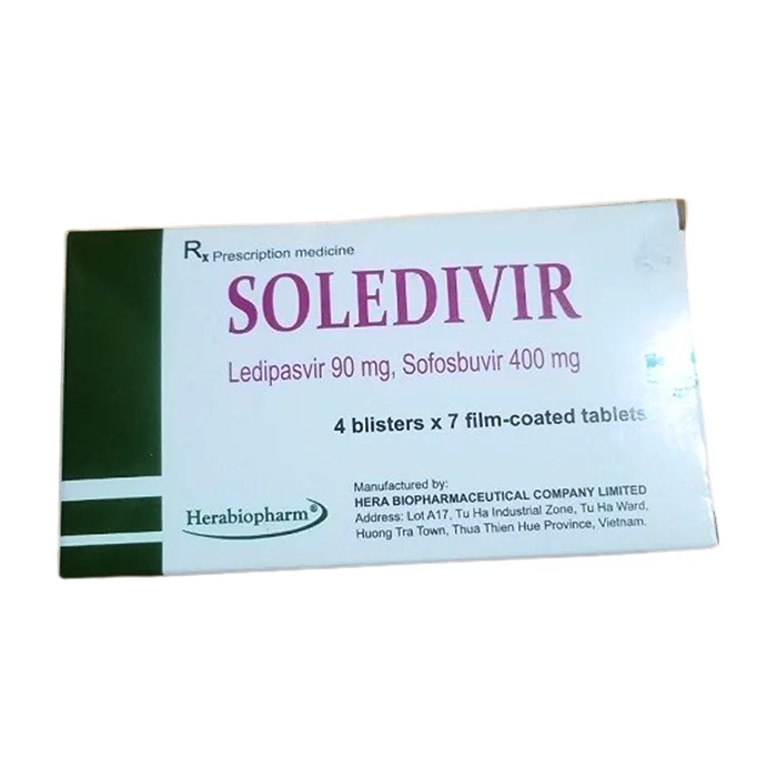 Soledivir (Hộp 4 vỉ x 7 viên) - Điều trị viêm gan virus C mạn tính ở người trên 12 tuổi