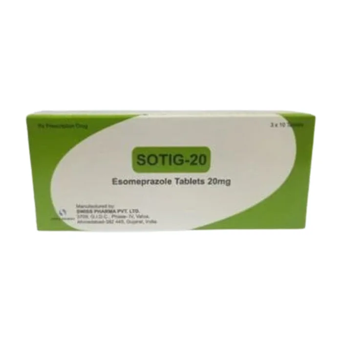 Sotig-20 Swiss (3 vỉ x 10 viên) - Điều trị bệnh trào ngược dạ dày thực quản
