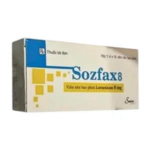 Sozfax 8mg (3 vỉ x 10 viên) - Chống viêm, giảm đau