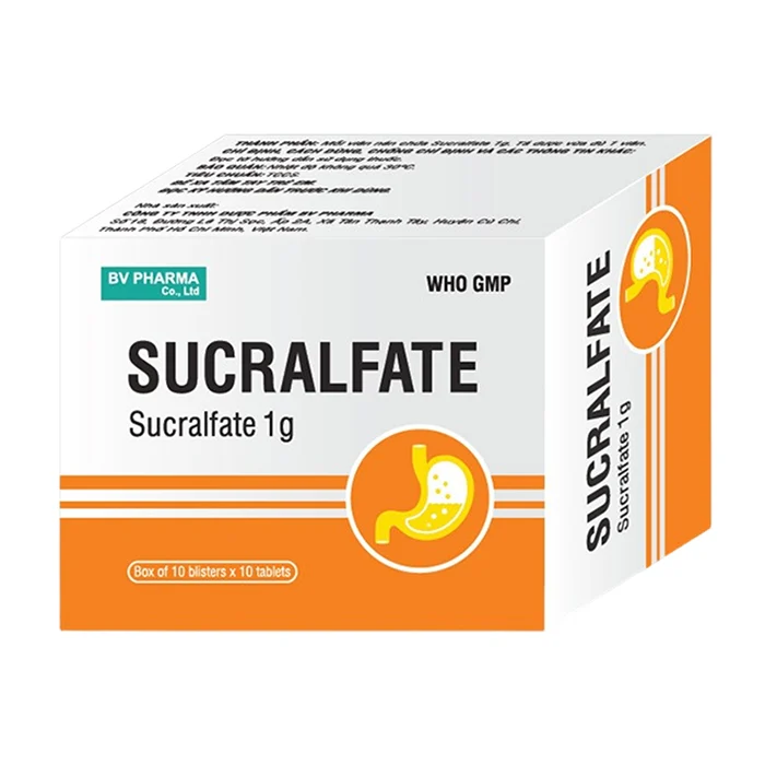 Sucralfate 1g Vidipha (Hộp 2 vỉ x 10 viên) - Điều trị viêm dạ dày mạn tính và loét tá tràng