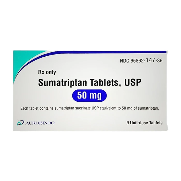 Sumatriptan tablets 50mg - Điều trị cơn cấp đau nửa đầu
