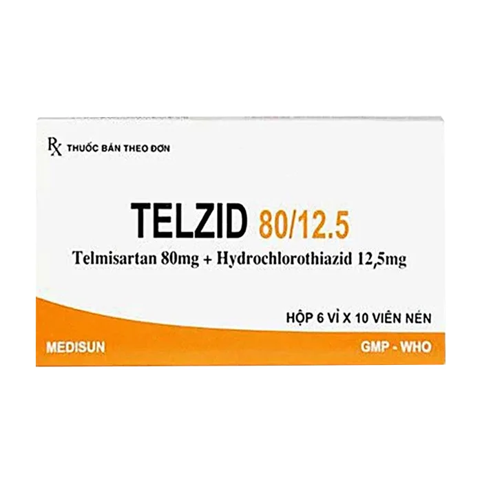 Telzid 80/12.5 Medisun (6 vỉ x 10 viên) - Điều trị tăng huyết áp