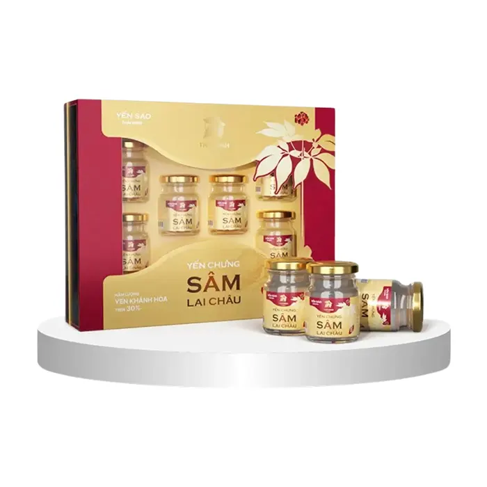 Yến Chưng Sâm Lai Châu (Hộp 6 hũ x 70ml) - Bổ sung dưỡng chất quý cho cơ thể, bồi bổ cơ thể